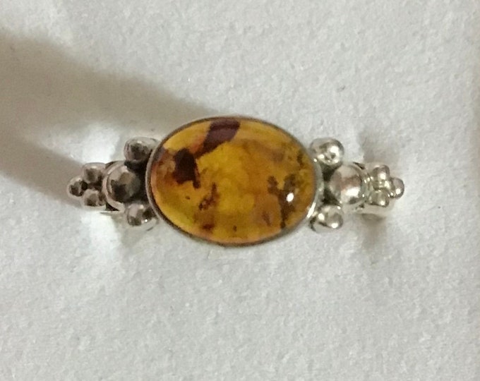 Ring, Amber Ring, Amber Ring, Amber, Sterling Ring
