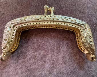 Gold Plated Purse Clasp Finding, Miyuki Beading Component, Sewing Frame