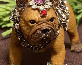 Swarovski Crystal Bulldog Figurine: Collectible Sleich Animal