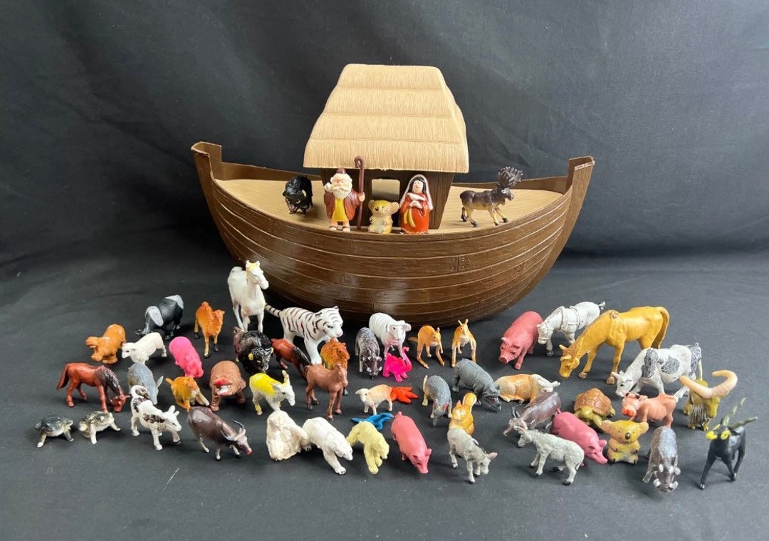 Vintage Noah Ark Play Set With 60 Animals Sunday School Etsy UK