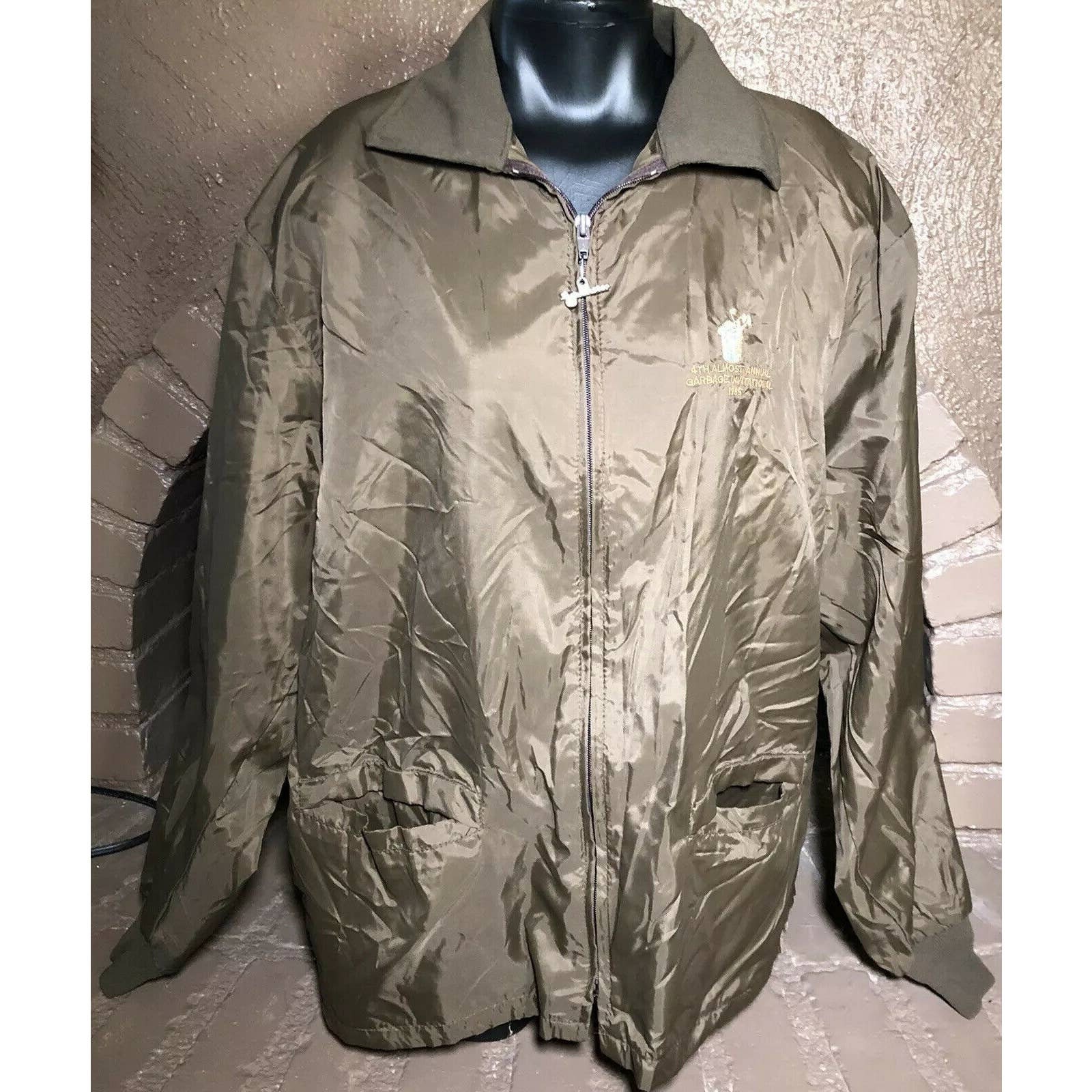 DUCKSTER Mens Large Nylon WINDBREAKER JACKET Vintage Brown | Etsy