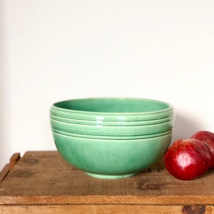 Vintage Hull Bowl / Vintage Green Stoneware Bowl / Vintage Hull Pottery