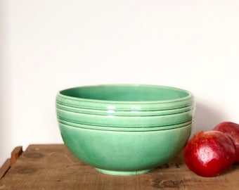 Vintage Hull Bowl / Vintage Green Stoneware Bowl / Vintage Hull Pottery