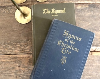 Vintage Hymnals / Vintage Hymn Books / Vintage Book Stack / Vintage Religious Music Books
