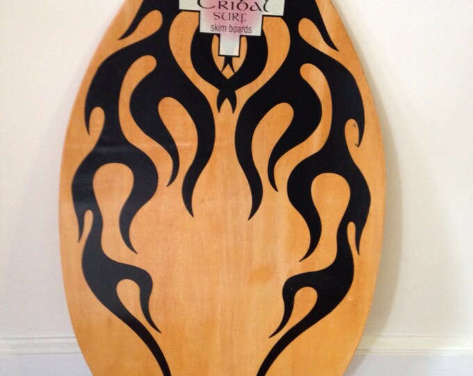 Vintage Wood Tribal Surf Skim Board for Use or Beach House Decor Etsy