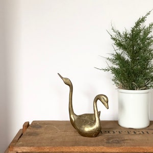 Vintage Brass Swans / Brass Figurines