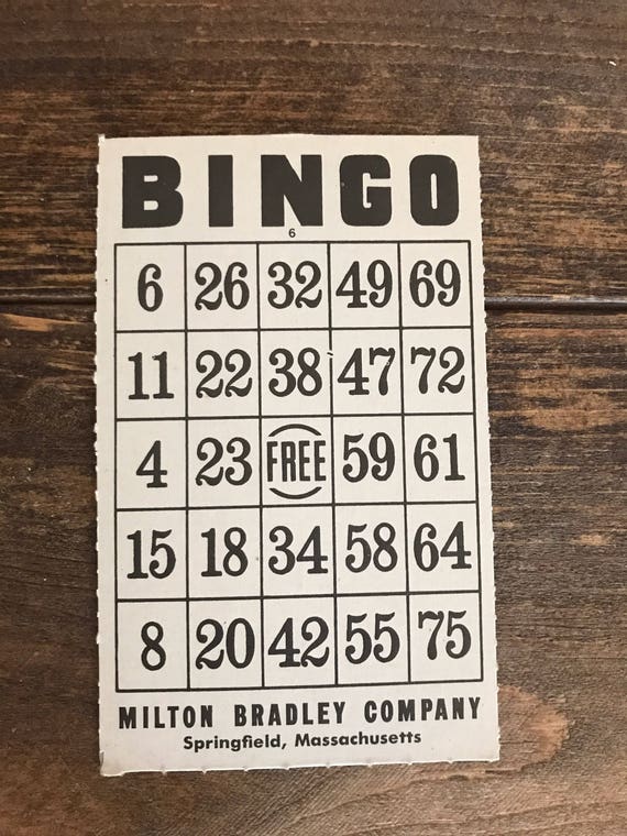 vintage bingo cards 5 set of 5 bingo game sheets for diy etsy