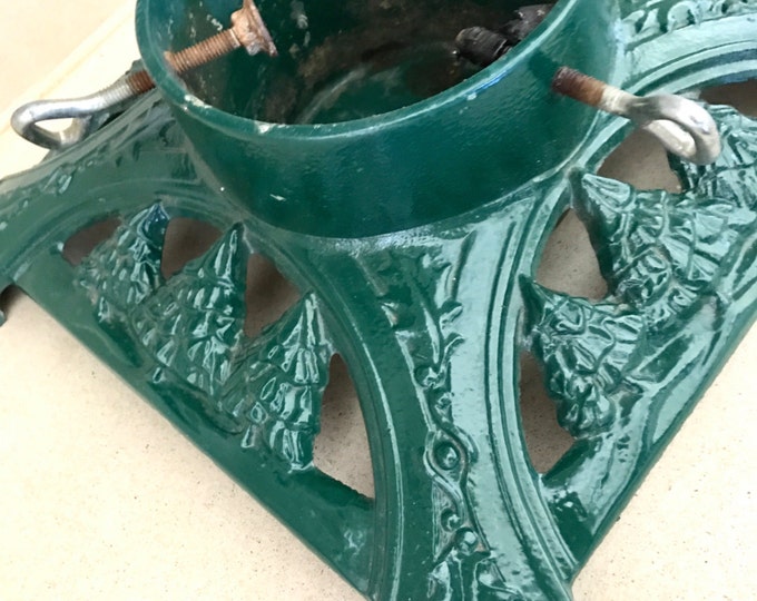 Cast Iron Christmas Tree Stand / Ornate Vintage Tree Stand by LL Bean / Farmhouse Christmas