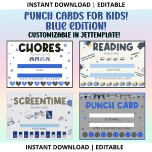 Cartes perforées MODIFIABLES pour les enfants ! -Téléchargement instantané