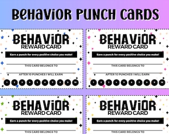 Schede didattiche per il comportamento dei bambini / Sistema di premi in classe (download digitale)