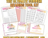Kids Summer Reading Challenge | Reading Log, Reward System & Punch Cards | Printable Reading Tracker for Kids