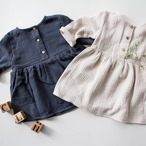 Baby Girl Dress Muslin Dress (Organic Cotton)