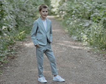 boys linen pants, toddler wedding outfit, ring bearer outfit pants, page boy suit pants