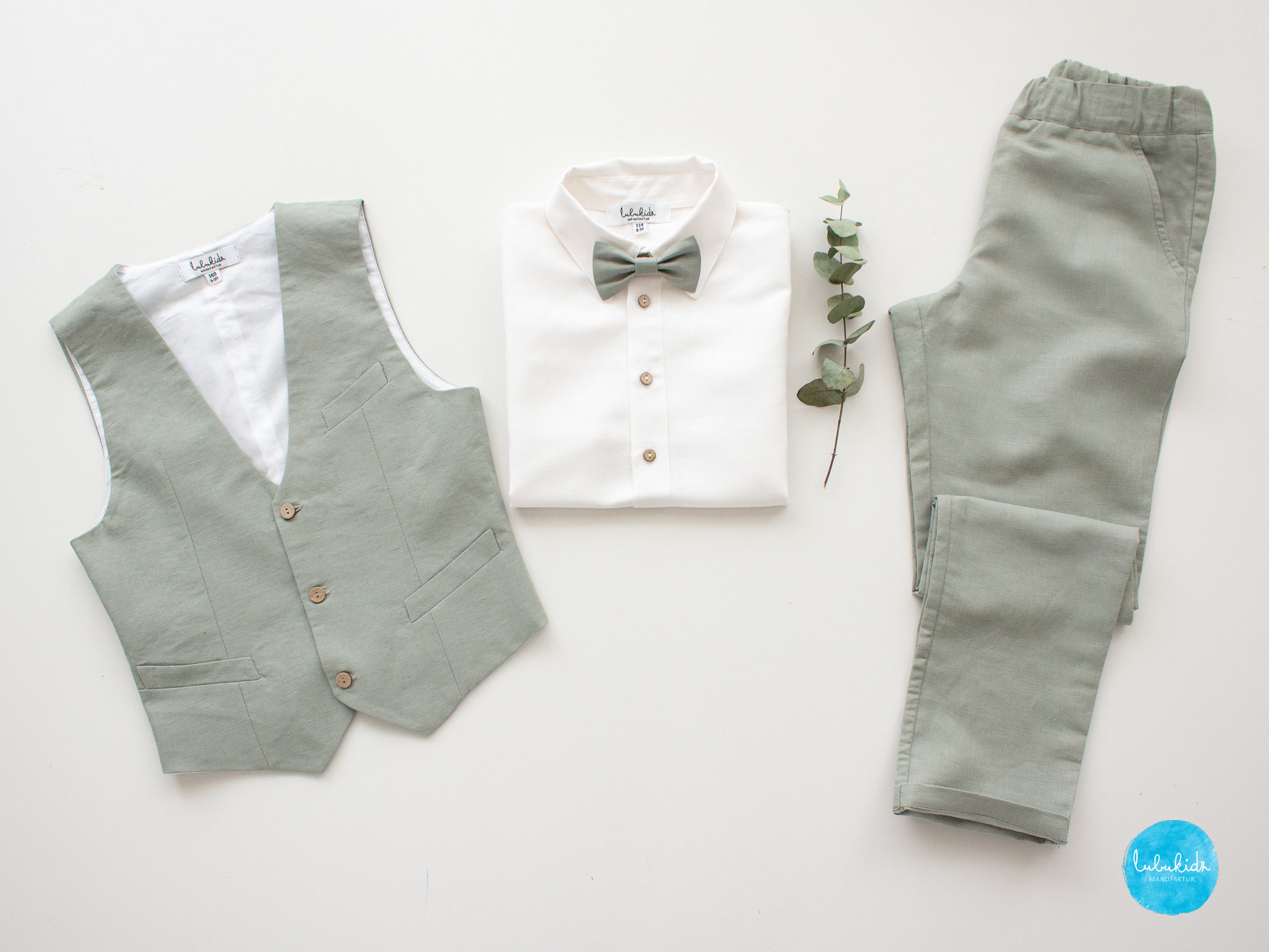 Ring Bearer Outfit Year Old ETHAN Baby Boy Linen Suits Slim Fit