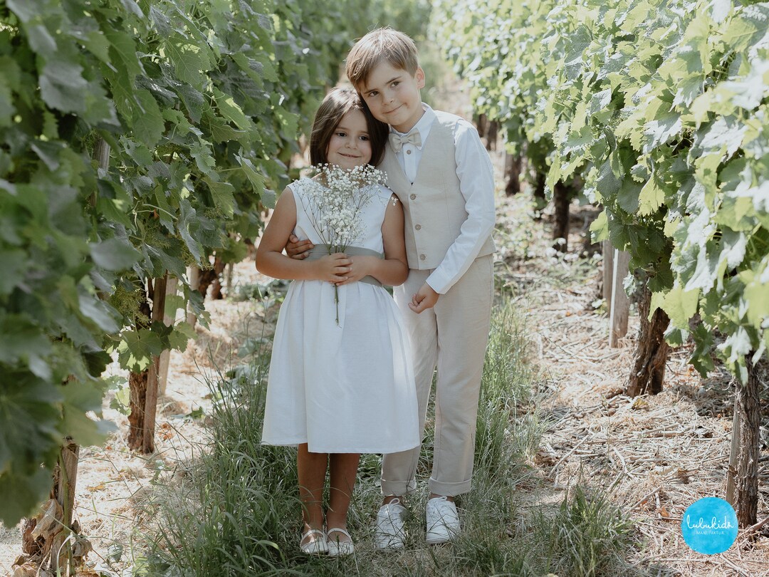 Wedding Two-piece Suit ( Shirt Pants Bow Tie ) Kids Boys Ring Bearer Suits Long Sleeve main image 1