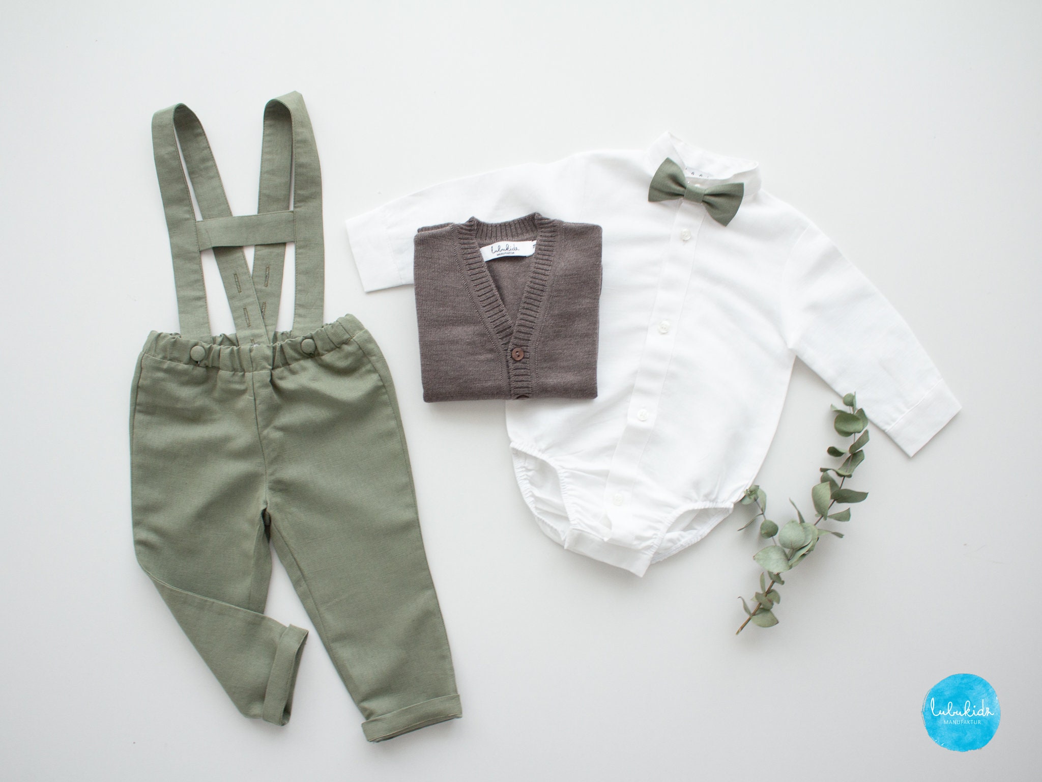 Sage Green Page Boy Outfit Ring Bearer Suit Baby Suspender Etsy Canada
