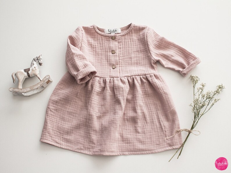 Baby Girl Dress Muslin Dress organic Cotton Etsy