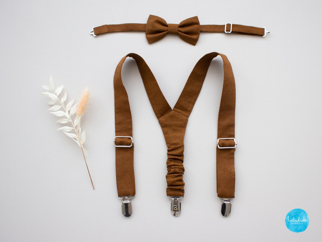Boys Suspenders and Bow Tie, Page Boy Suspenders, Ring Bearer Outfit