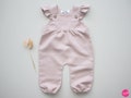 Baby Girl Linen Romper with Ruffles (Organic)