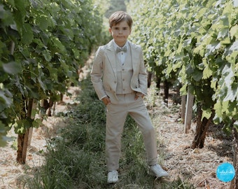 boys wedding suit, toddler ring bearer outfit, boys formal wear, page boy outfit set - ready to ship