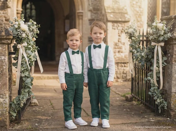 mintgreen Completi Cerimonia Bambini Ragazzo, Abito Sposa Giacca e Pantaloni da Paggetto, Grigio Scuro, 5-6 Anni, Etichetta 6