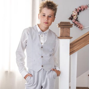 ring bearer suit vest, toddler waistcoat for boys wedding suit, ring bearer outfit vest, communion