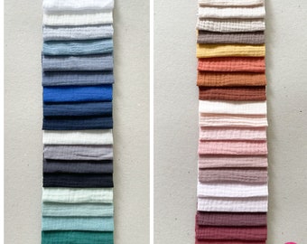 Sales - Sold by the yard - Fabrics Remaining Stock - Muslin Fabrics - Double Gauze - 100% Cotton (Organic) - Cotton Fabrics