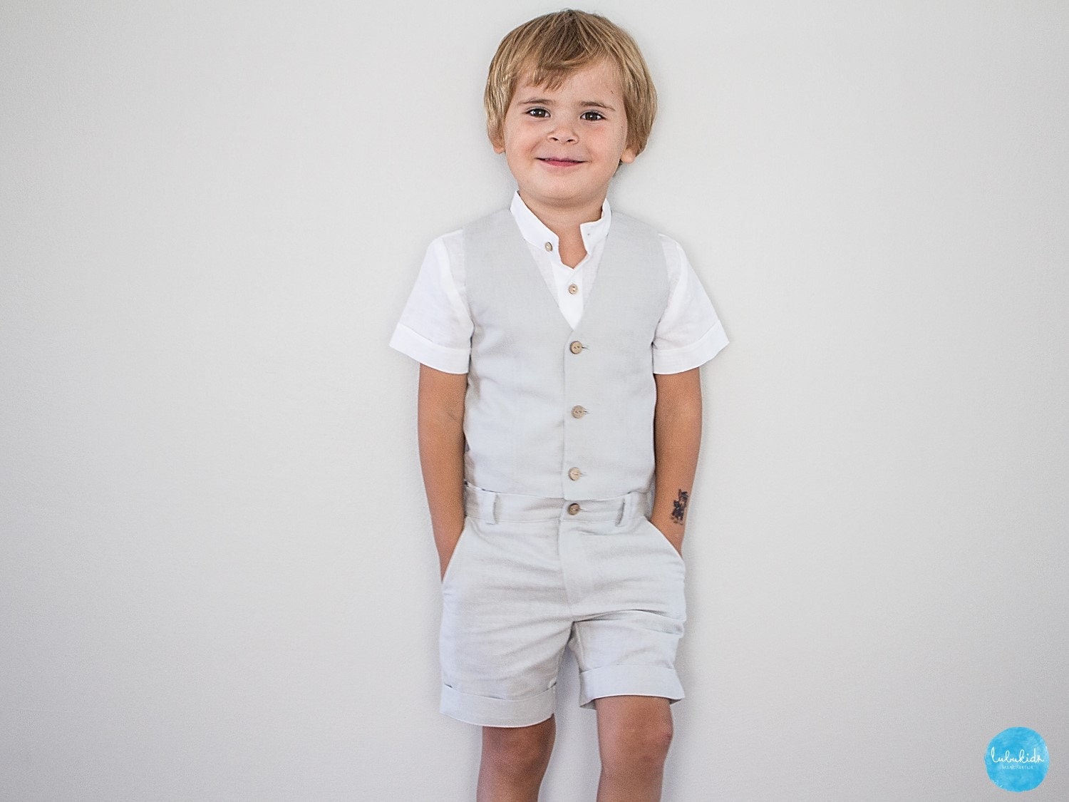 Zaldita Enfant Garçon Ensemble Costume de Baptême Anniversaire Zaldita Enfant Garçon Ensemble Costume de Baptême Anniversaire