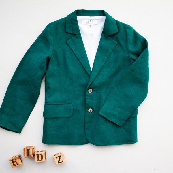 master green golf jacket, birthday blazer, page boy jacket, toddler ringbearer suit, wedding suit