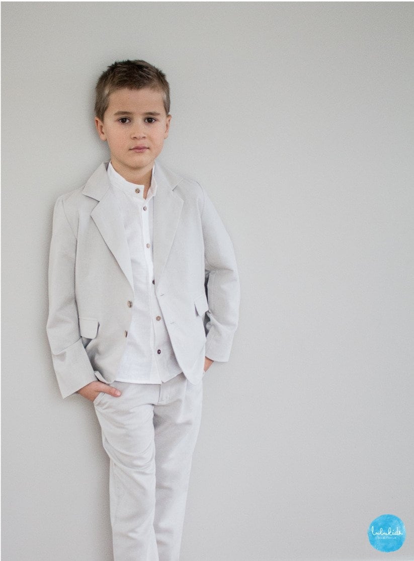 Traje de nino traje de portador de anillos traje de boda traje de nino traje de paje traje de bautizo traje de lino blanco de 3 piezas pantalon camisa chaqueta Etsy Mexico
