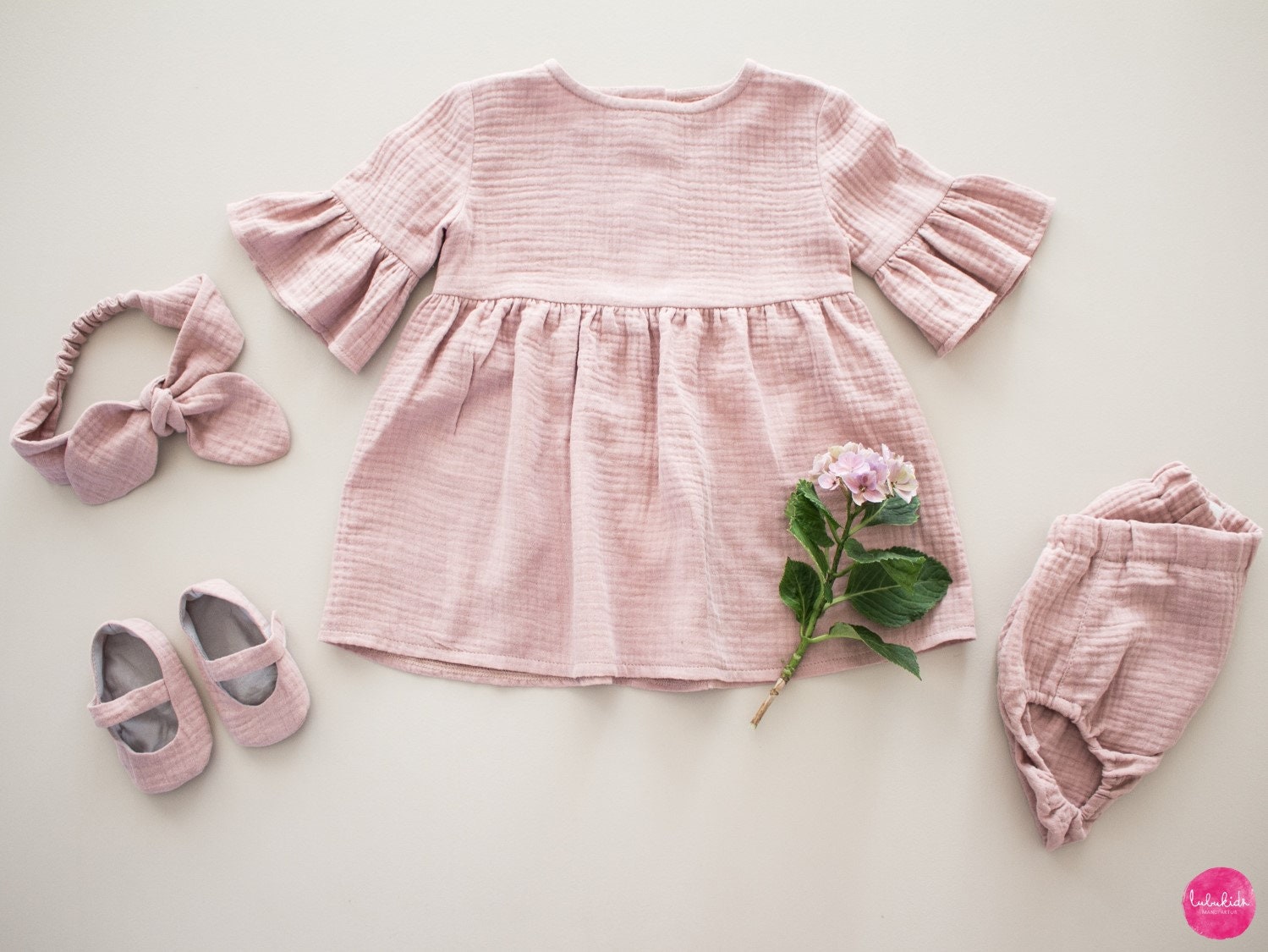 Doopjurk van 100% katoen, babyjurk, doopjurk van katoenen mousseline, ivoorkleurige baby boho-jurk, babymeisje- - België Doopjurk van 100% katoen, babyjurk, doopjurk van katoenen mousseline, ivoorkleurige baby boho-jurk, babymeisje- - België