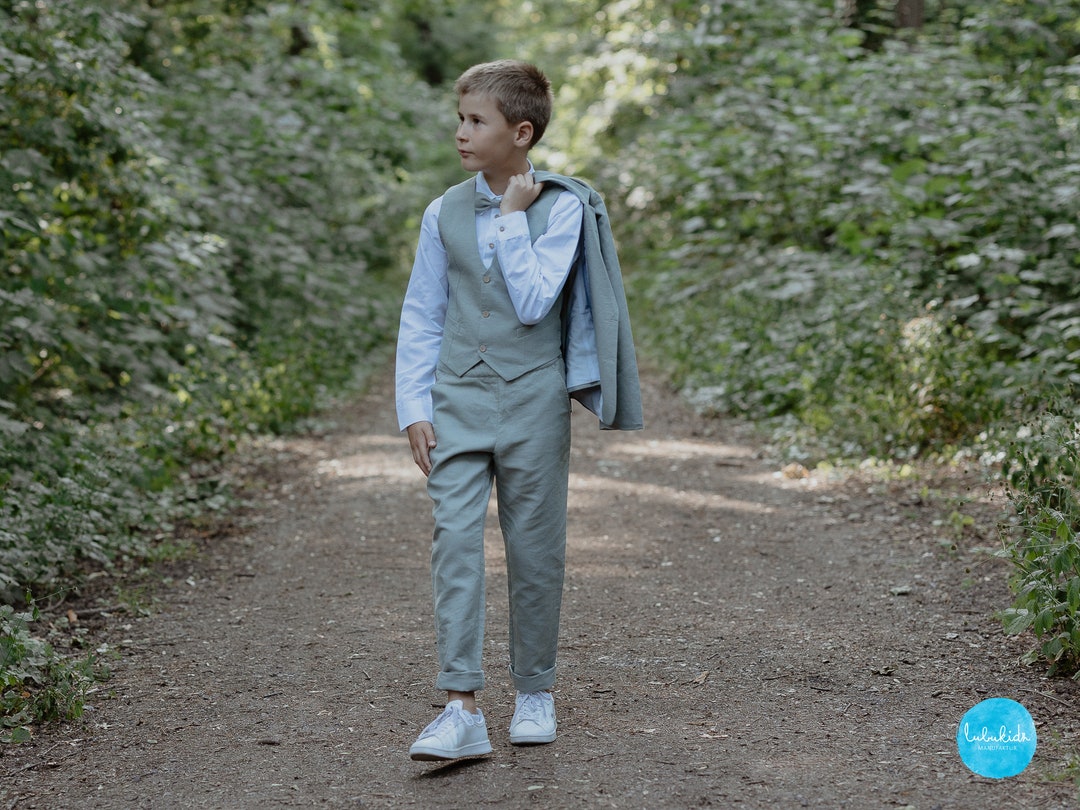 Ensemble Costume Bébé Garçon Lito Angels - Gilet Et Chapeau Pour Cérémonie (9-12 Mois, Bleu)