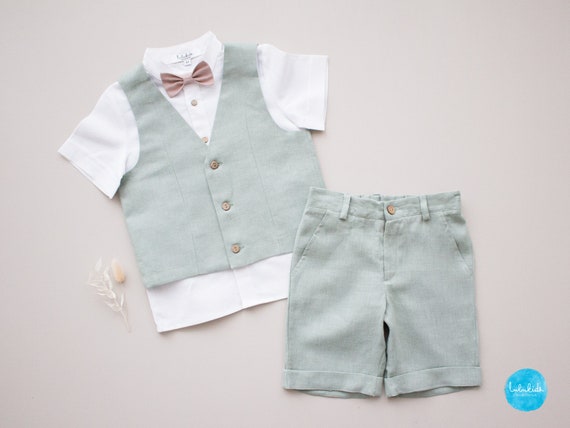 Page boy top beach wedding outfits
