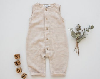 Romper muslin made of organic cotton