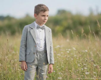 mintgreen Completi Cerimonia Bambini Ragazzo, Abito da Sposa Festa Formale, Paggetto Smoking, Marina Scuro, 7-8 Anni, Etichetta 8