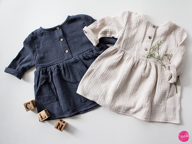 Baby Girl Dress Muslin Dress organic Cotton Etsy
