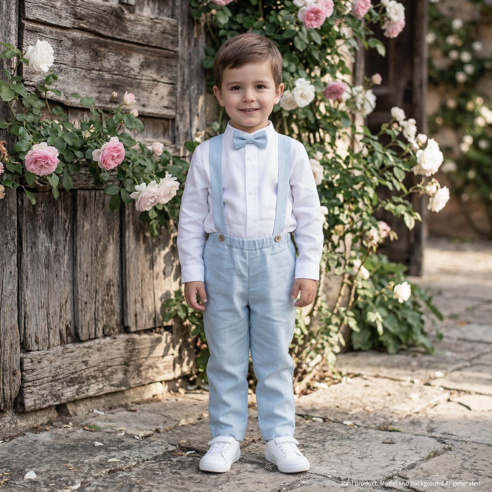 Light Blue Suspenders Pants - Etsy