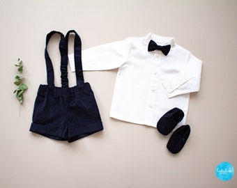 SALE size 86 - Baptism outfit boy, christening suit navy blue, christening clothes baby boy