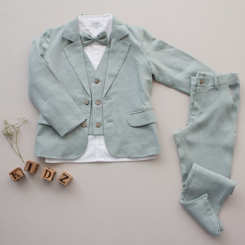 Linen Blazer for Baby Toddler and Boys Ring Bearer Outfit Etsy
