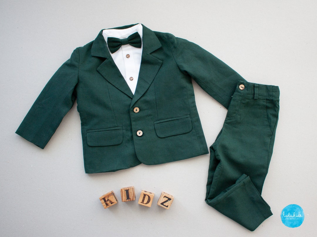 SALE Size 1218 Month Boy Linen Suit Ring Bearer Outfit Etsy