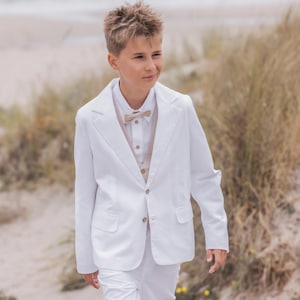 toddler boy linen blazer, boys jacket - toddler suit, boy wedding suit, toddler wedding outfit, ring bearer blazer, page boy outfit