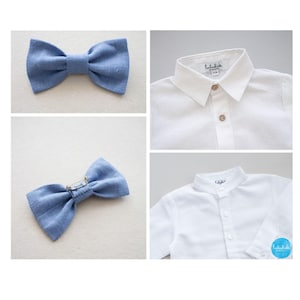 Wedding Two-piece Suit ( Shirt Pants Bow Tie Suspenders ) Kids Boys Ring Bearer