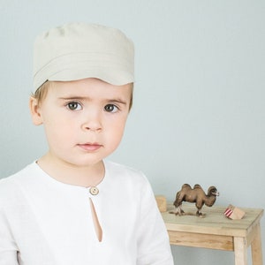 Linen hat, Michel hat, summer hat, cap, children&#39;s hat, boy&#39;s hat made of linen - christening accessories, christening outfit, page boy outfit, wedding suit