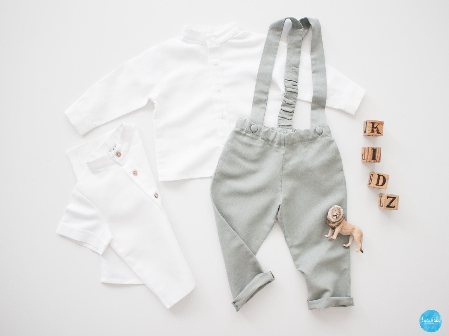 Boys pants linen toddler pants with suspenders Etsy