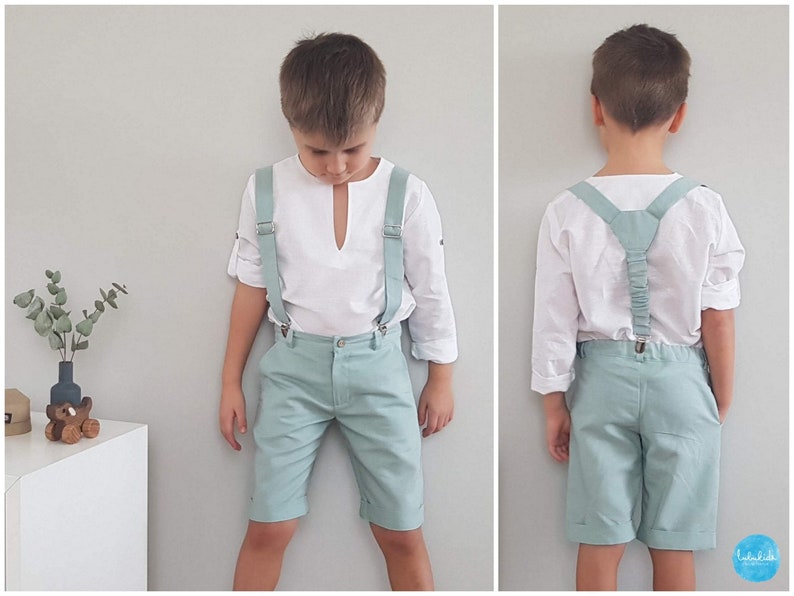 2 teiliges Jungen Outfit kurze Hose Hosenträger aus 2 teiliges Jungen Outfit kurze Hose Hosenträger aus