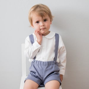 SALE boys white shirt, baptism shirt, baby shirt with peter-pan collar