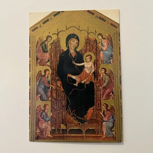 Carte postale vintage Notre-Dame intronisée - Art religieux