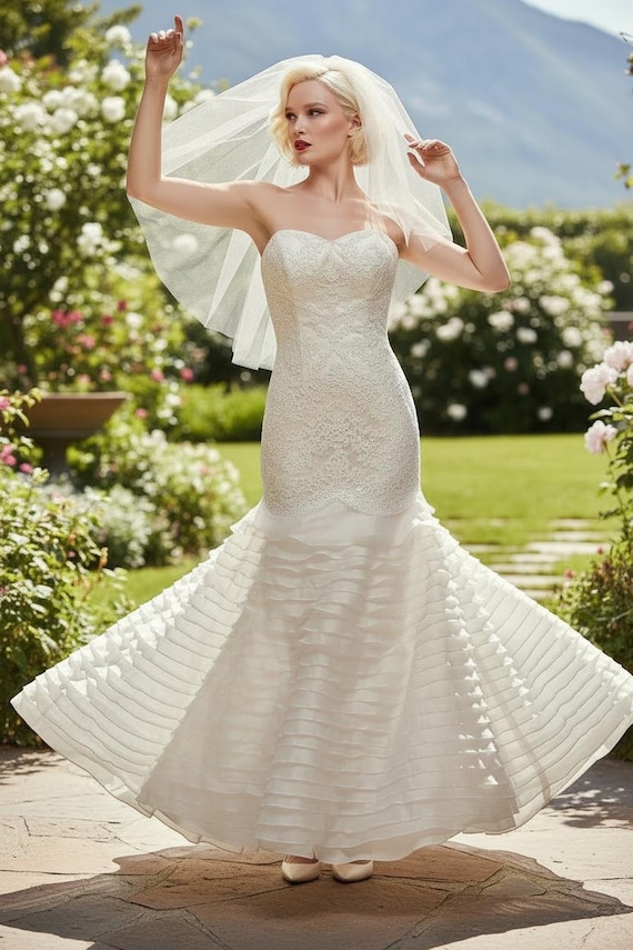 knee length dresses for ladies Casablanca Bridal Beloved BL434 Size 10 Wedding Dress Mermaid Sheer Long Sleeve Lace Bridal