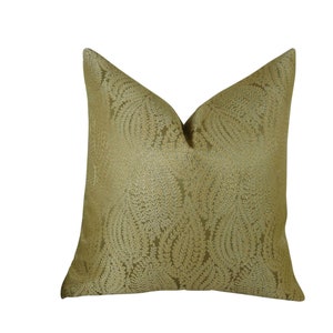 Taupe Gold Pillow Cover - Gold Paisley Floral Pillow - Decorative Designer Throw Pillow Cover - Couch Pillow - Gold Sofa Toss Pillow - 11015
