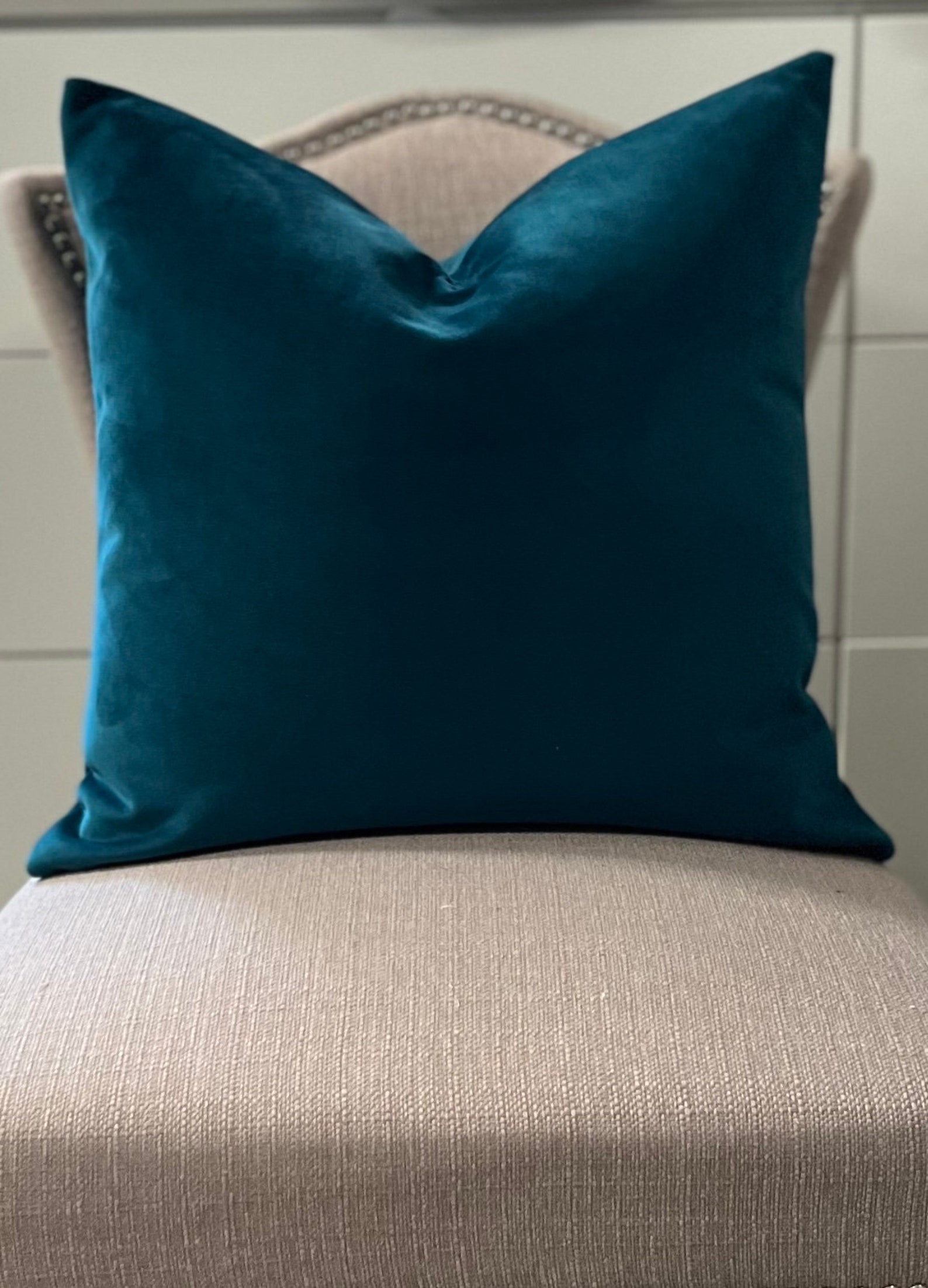Deep Teal Velvet Double Sided Pillow Cover Designer Velvet Throw Pillow